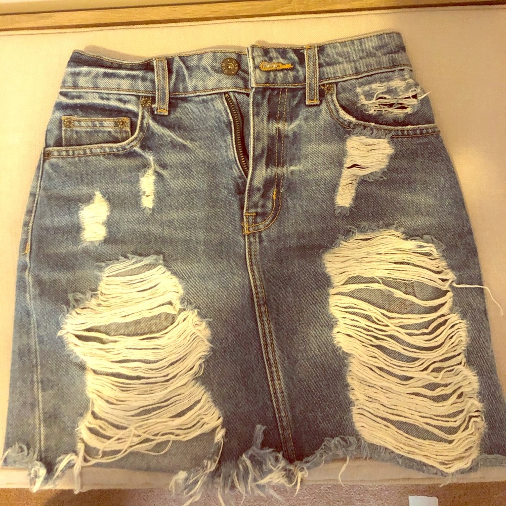 Carmar Tight Denim Mini Skirt